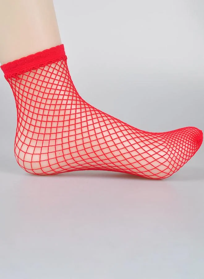 ستايلي طقم من قطعتين جوارب شبكية للكاحل